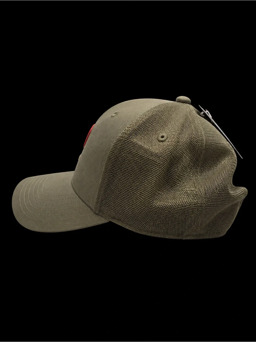 Champion Olive Trucker Hat with Red & Blue C Logo